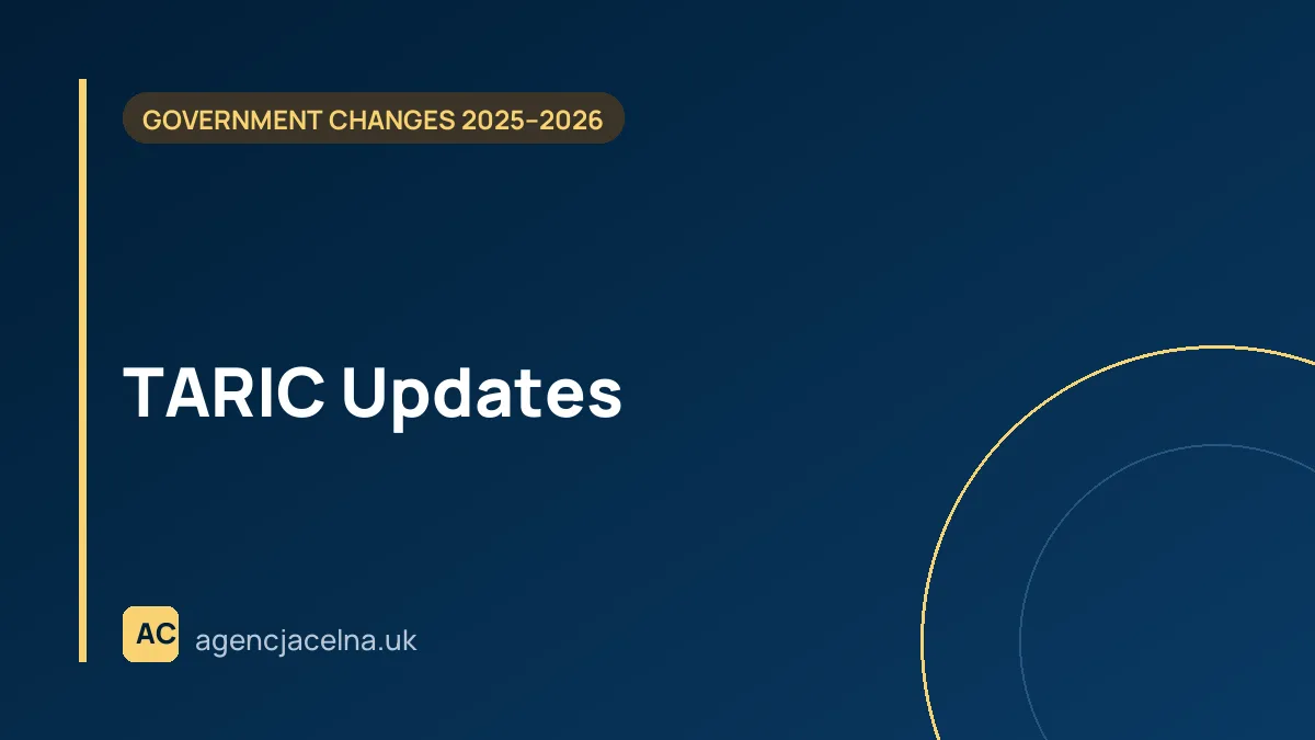TARIC Updates