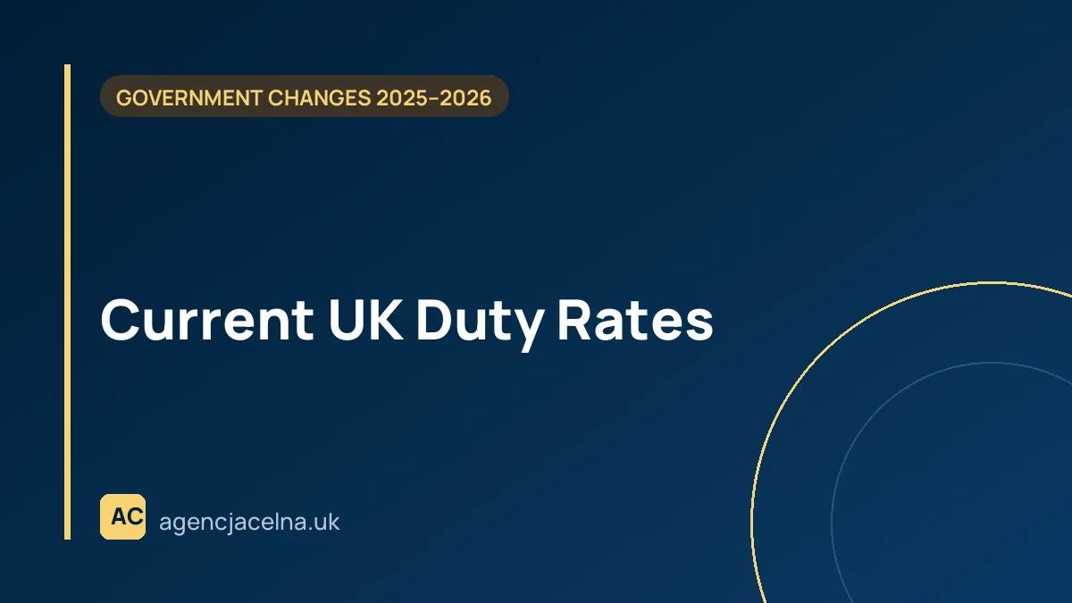 Current UK Duty Rates