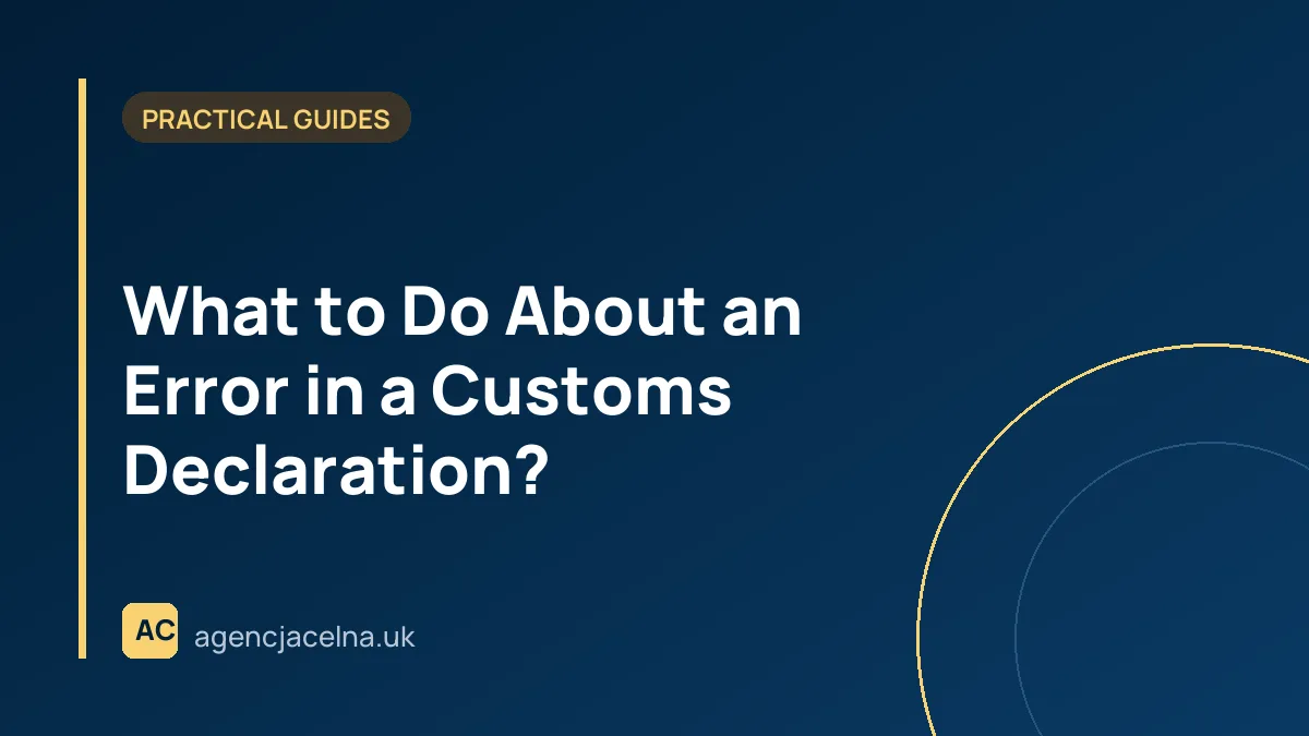 What to Do About an Error in a Customs Declaration?
