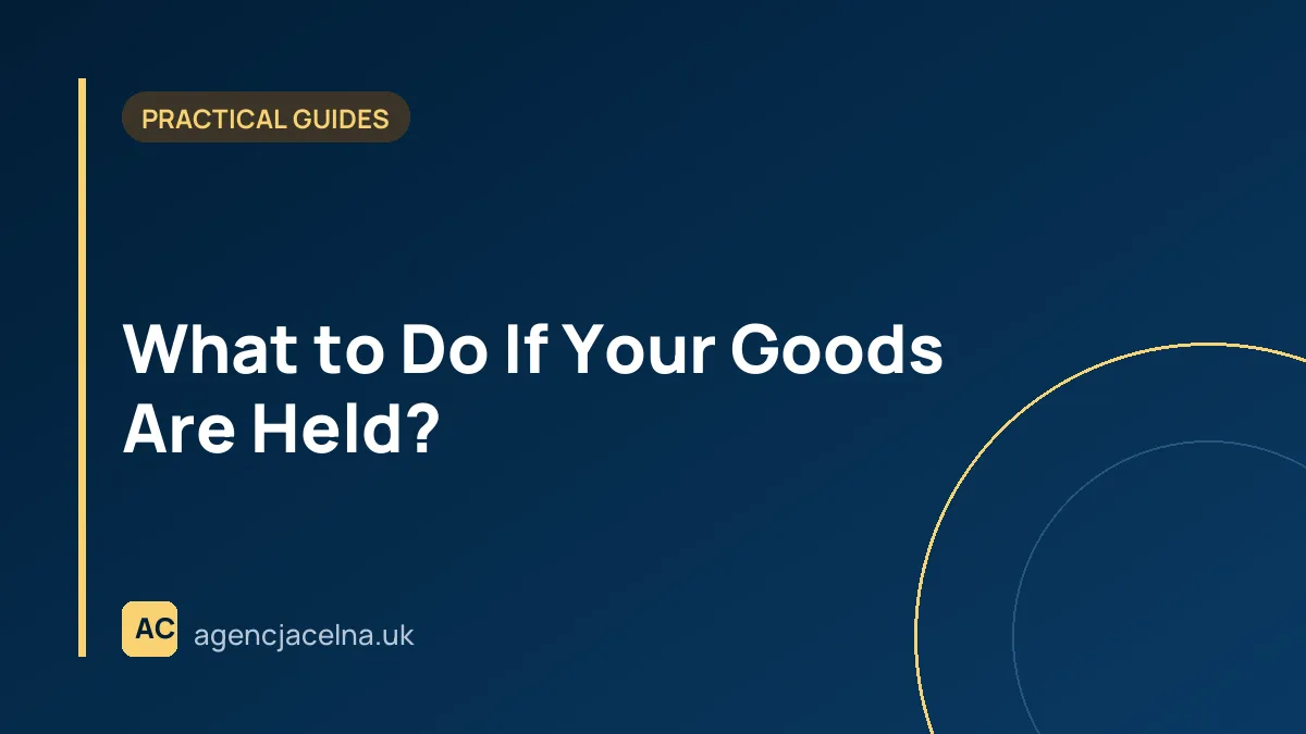 What to Do If Your Goods Are Held?