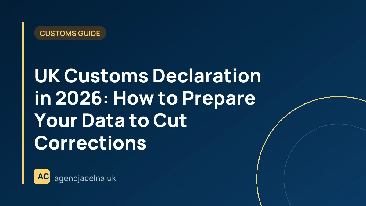UK Customs Declaration in 2026: How to Prepare Your Data to Cut Corrections
