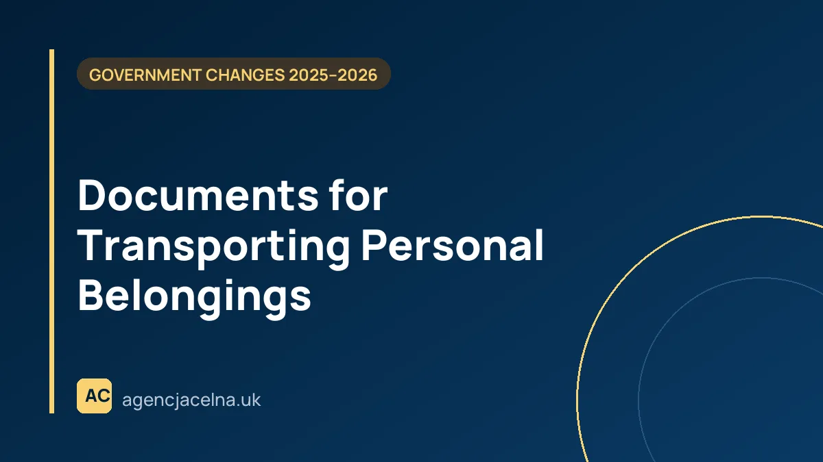 Documents for Transporting Personal Belongings