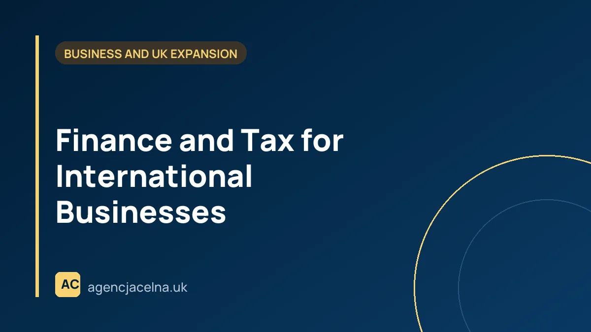 Finance and Tax for International Businesses