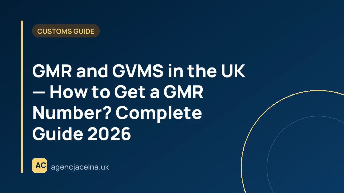 GMR and GVMS in the UK — How to Get a GMR Number? Complete Guide 2026