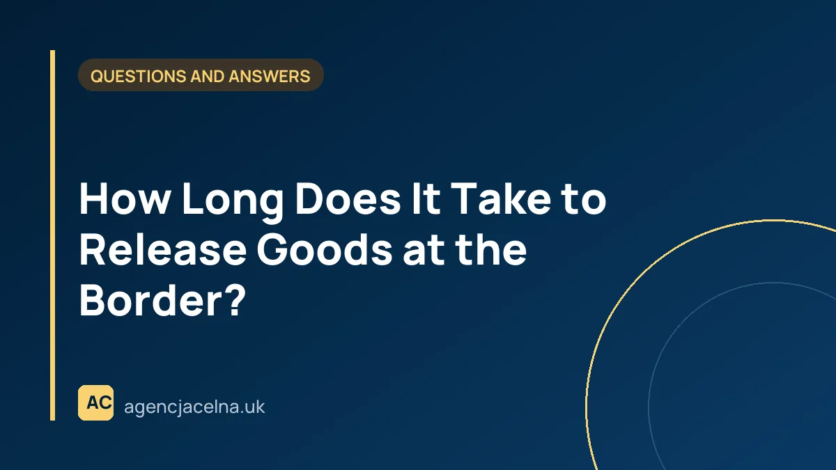 How Long Does It Take to Release Goods at the Border?