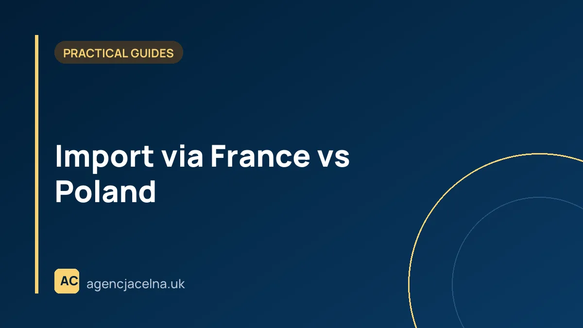 Import via France vs Poland