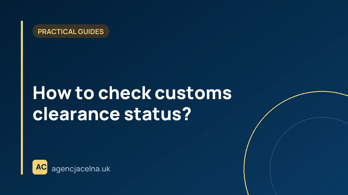How to check customs clearance status?