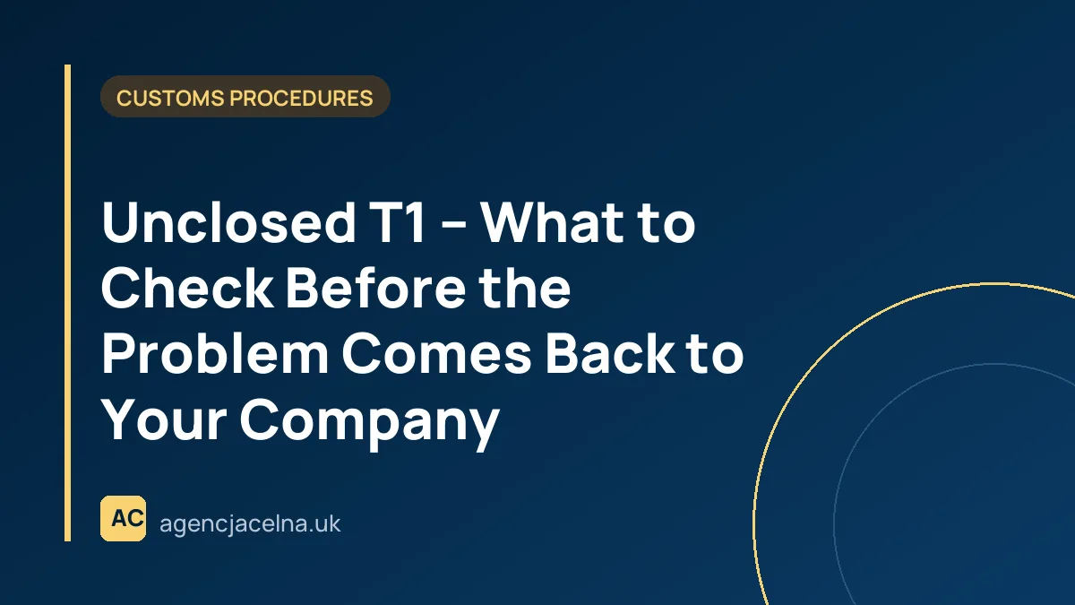 Unclosed T1 – What to Check Before the Problem Comes Back to Your Company