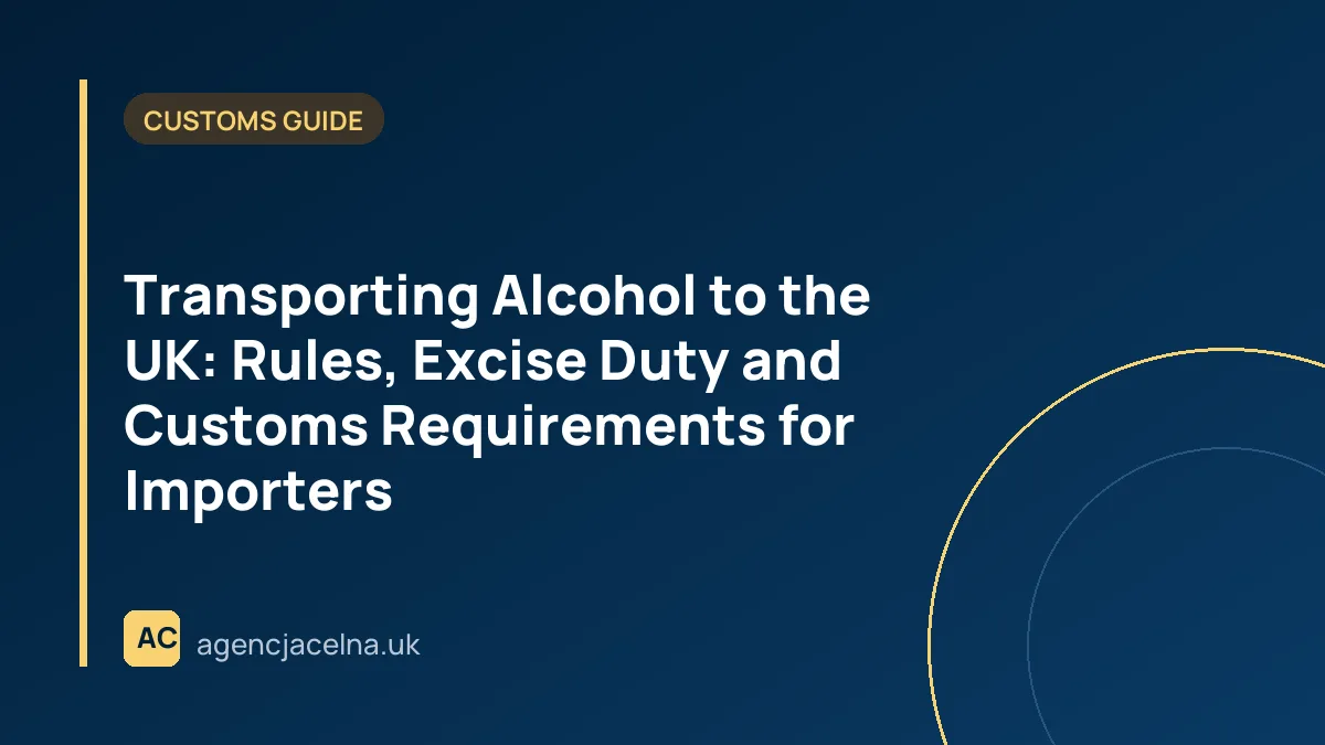 Transporting Alcohol to the UK: Rules, Excise Duty and Customs Requirements for Importers