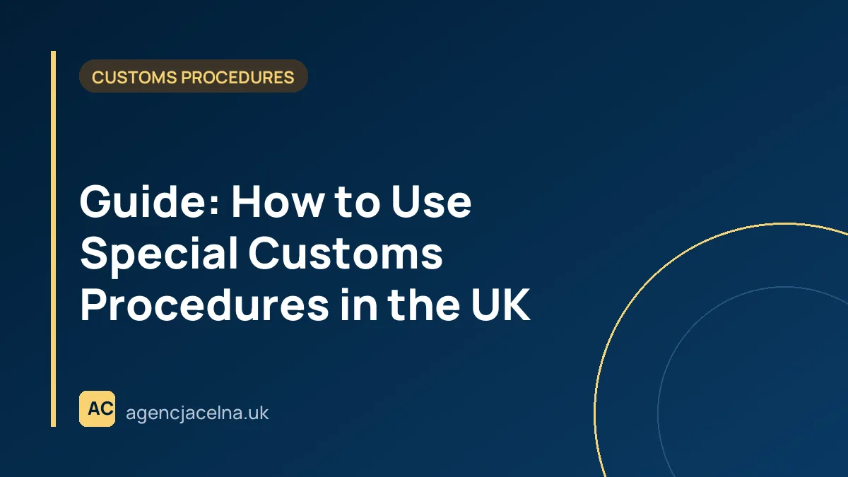 Guide: How to Use Special Customs Procedures in the UK