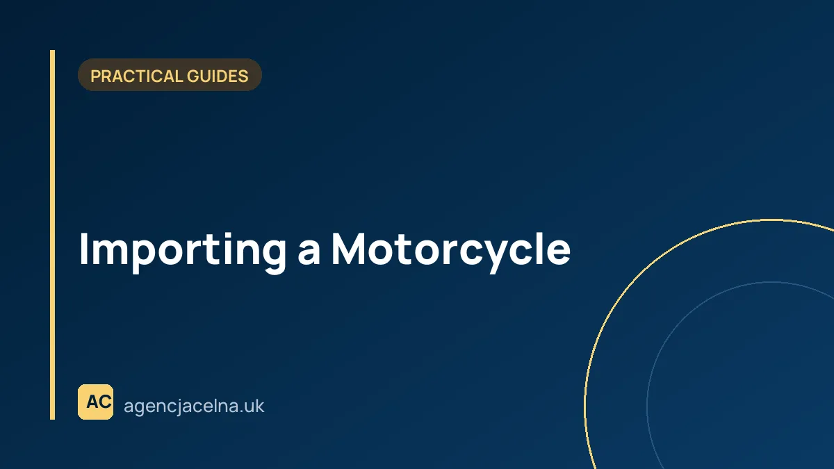 Importing a Motorcycle
