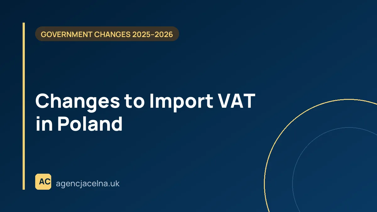 Changes to Import VAT in Poland
