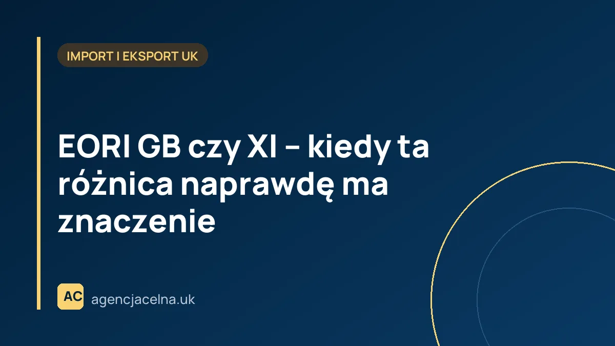 EORI GB czy XI – kiedy ta różnica naprawdę ma znaczenie