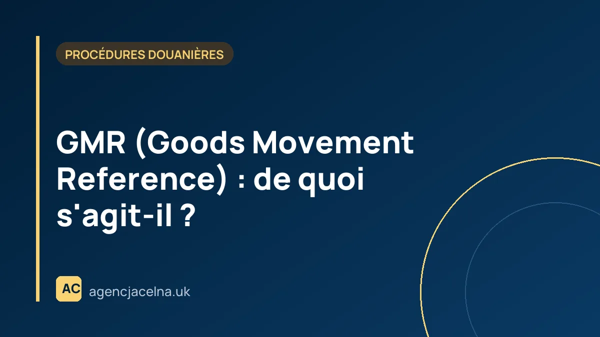 GMR (Goods Movement Reference) : de quoi s'agit-il ?