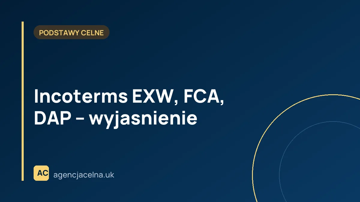 Incoterms EXW, FCA, DAP – wyjasnienie