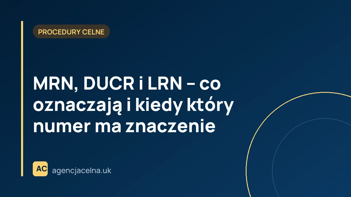 MRN, DUCR i LRN – co oznaczają i kiedy który numer ma znaczenie
