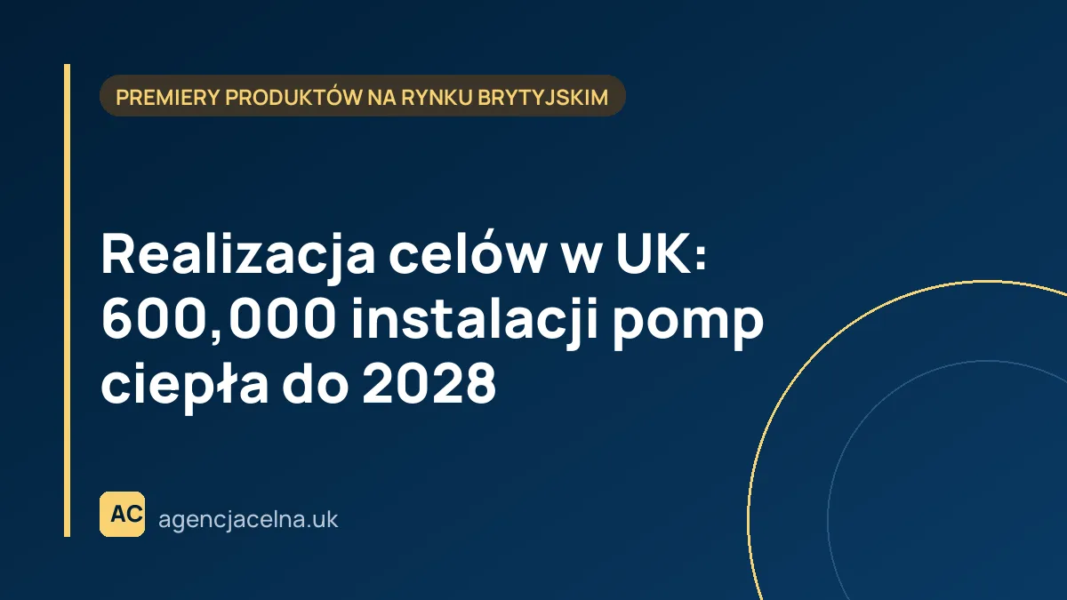 Realizacja celów w UK: 600,000 instalacji pomp ciepła do 2028
