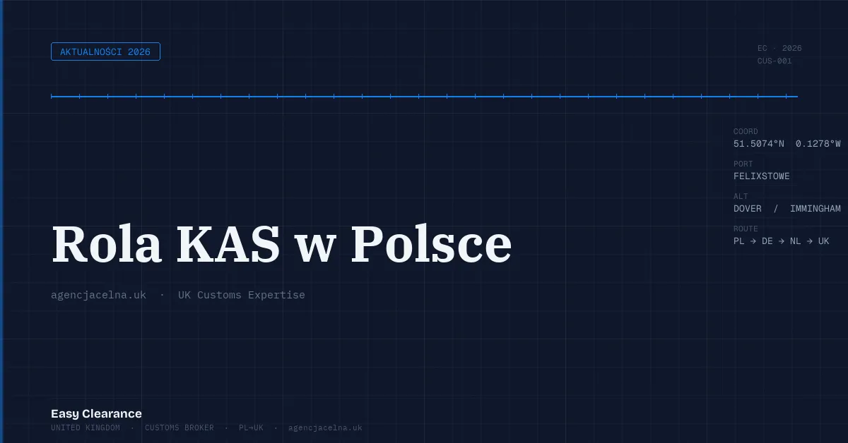 Rola kas w polsce – Agencja Celna UK-PL, odprawy celne, import i eksport