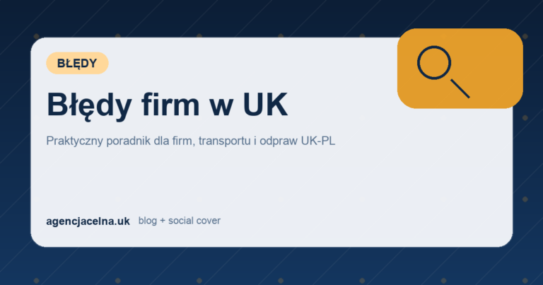 Błędy firm w UK