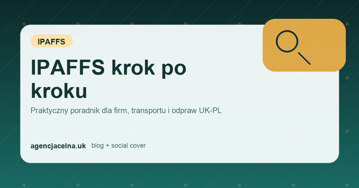 IPAFFS krok po kroku