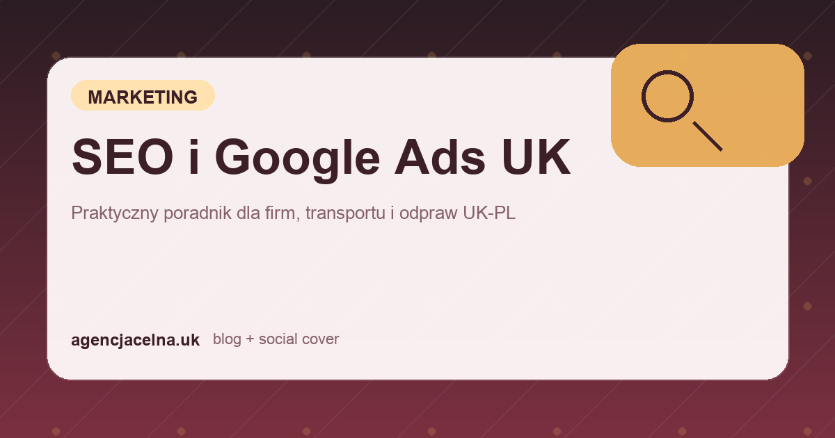 SEO i Google Ads UK