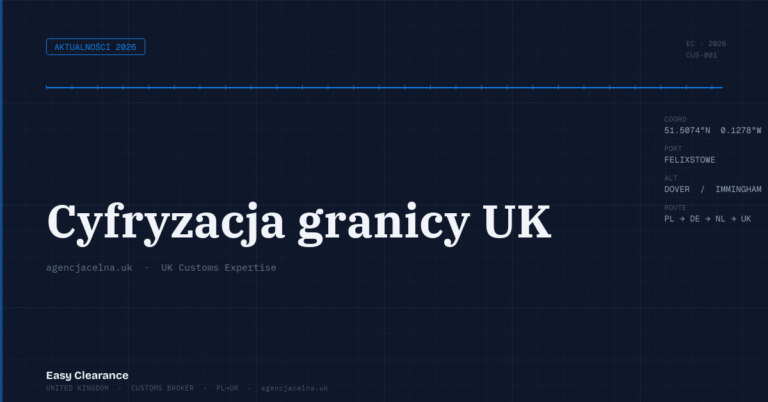 Cyfryzacja granicy uk – Agencja Celna UK-PL, odprawy celne, import i eksport