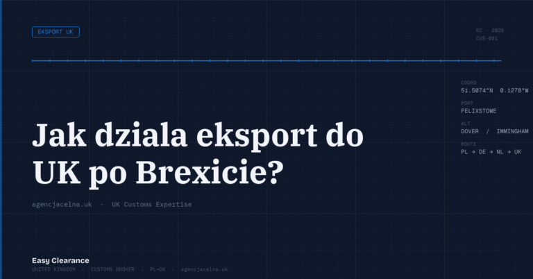 Jak dziala eksport do uk po brexicie – Agencja Celna UK-PL, odprawy celne, import i eksport