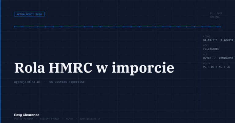 Rola hmrc w imporcie – Agencja Celna UK-PL, odprawy celne, import i eksport