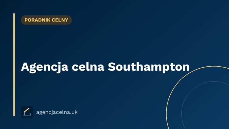 Agencja celna Southampton — odprawa celna przy największym porcie kontenerowym UK